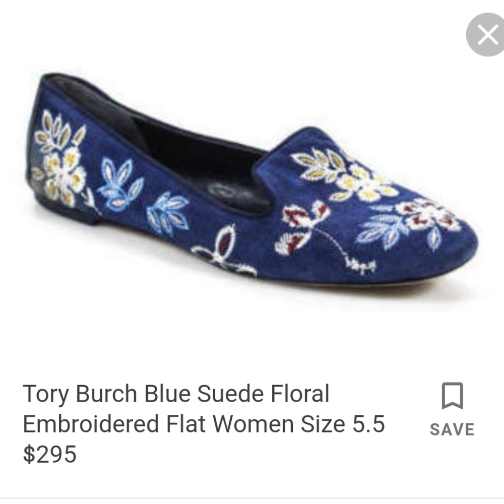 Tory Burch Embroidered Flats
